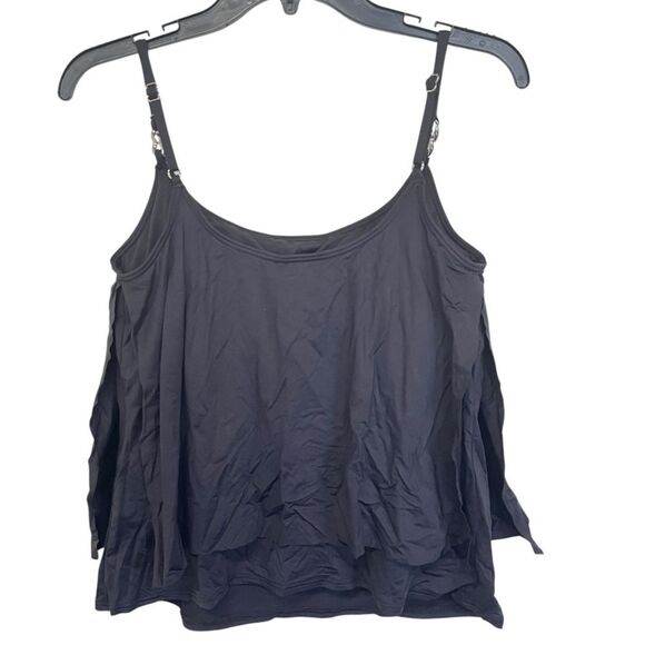 NWT Michael Kors | Black Chain Layered Tankini Top Size S - Picture 5 of 9